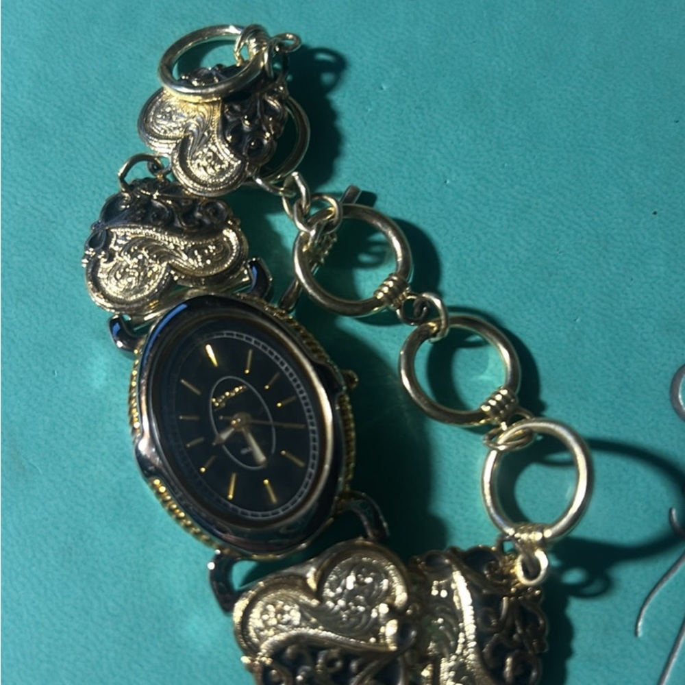 Montana Silversmith Elegant Gold and Black Watch Bracelet